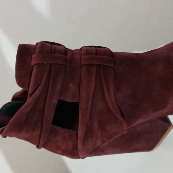 Splendid Womens 8.5 Suede Pointed Toe Burgundy Ankle Boots - Picture 7 of 15